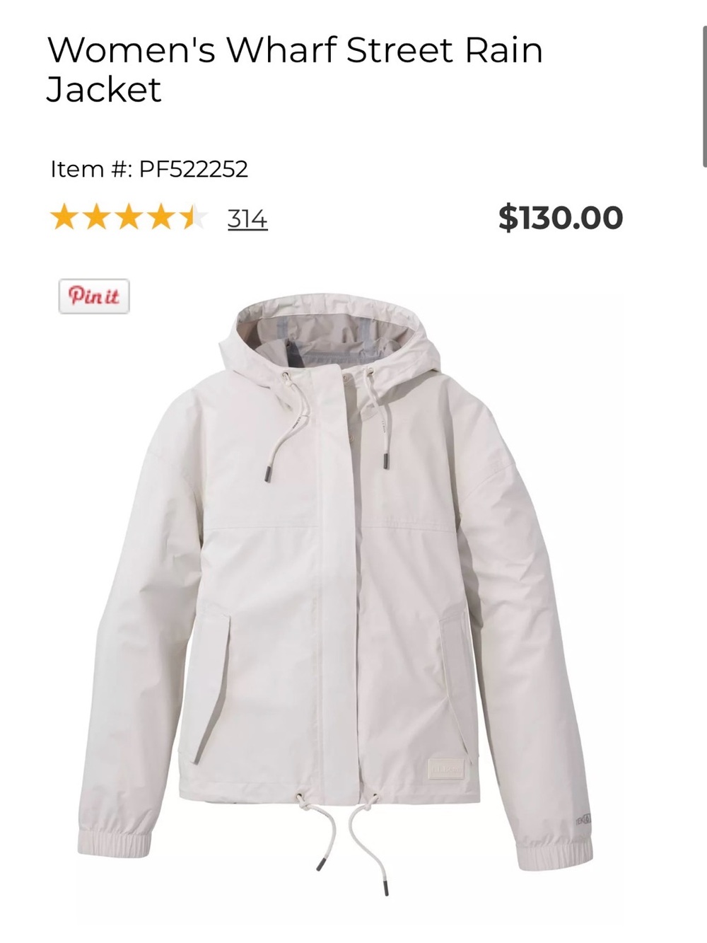 BRAND NEW L.L. BeanWomen's Wharf Street Rain Jacket